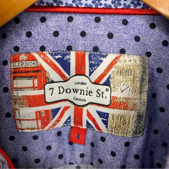 7 Downie Street Men’s Dress Shirt with Contrast Cuffs Size 4 (Medium) 16 Neck - Picture 4 of 11